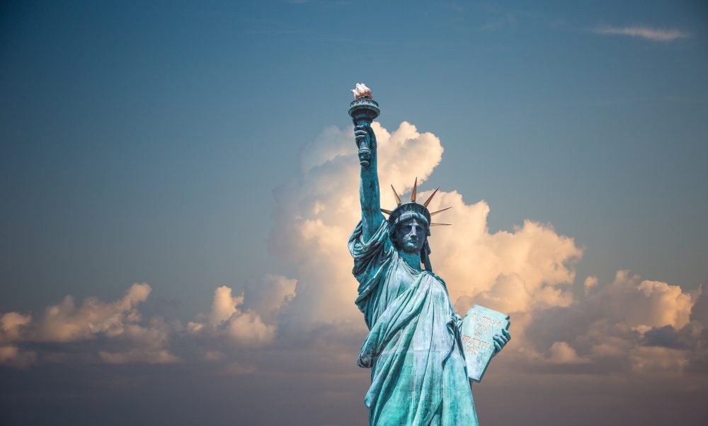 The Statue of Liberty.