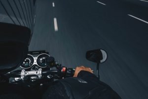 A man riding a motorcycle